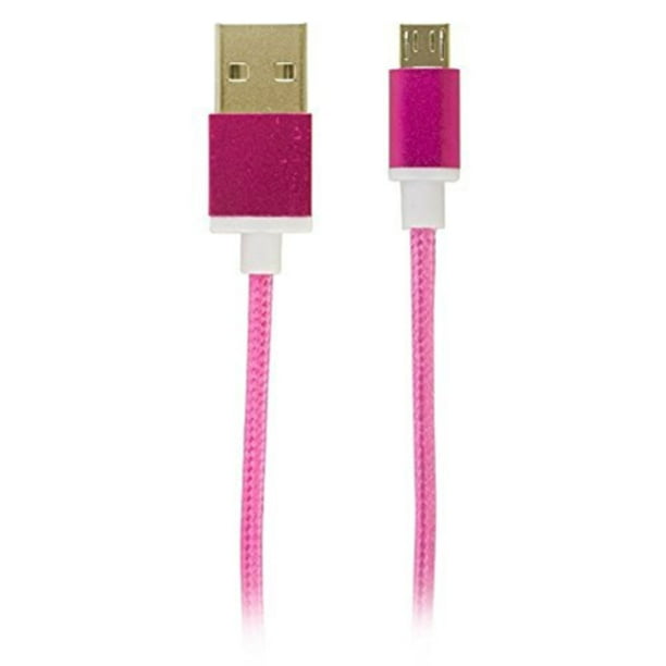 Can Be Charged and Data Transmission Synchronous Fast Charging Cable-Pink Background Round USB Data Cable Charging Cable 